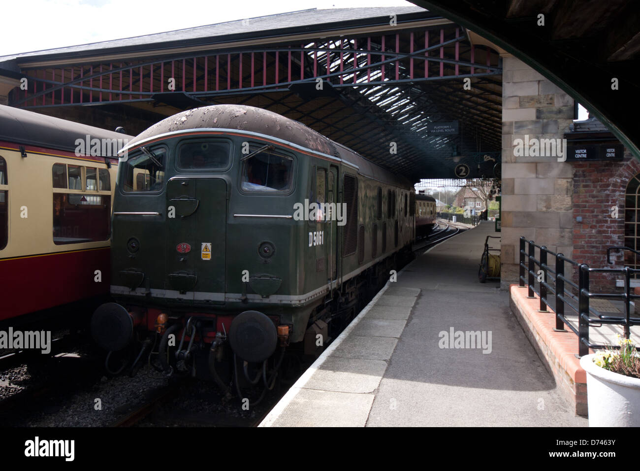 A train at Pickering Station on the North Yorkshire Moors Railway Stock