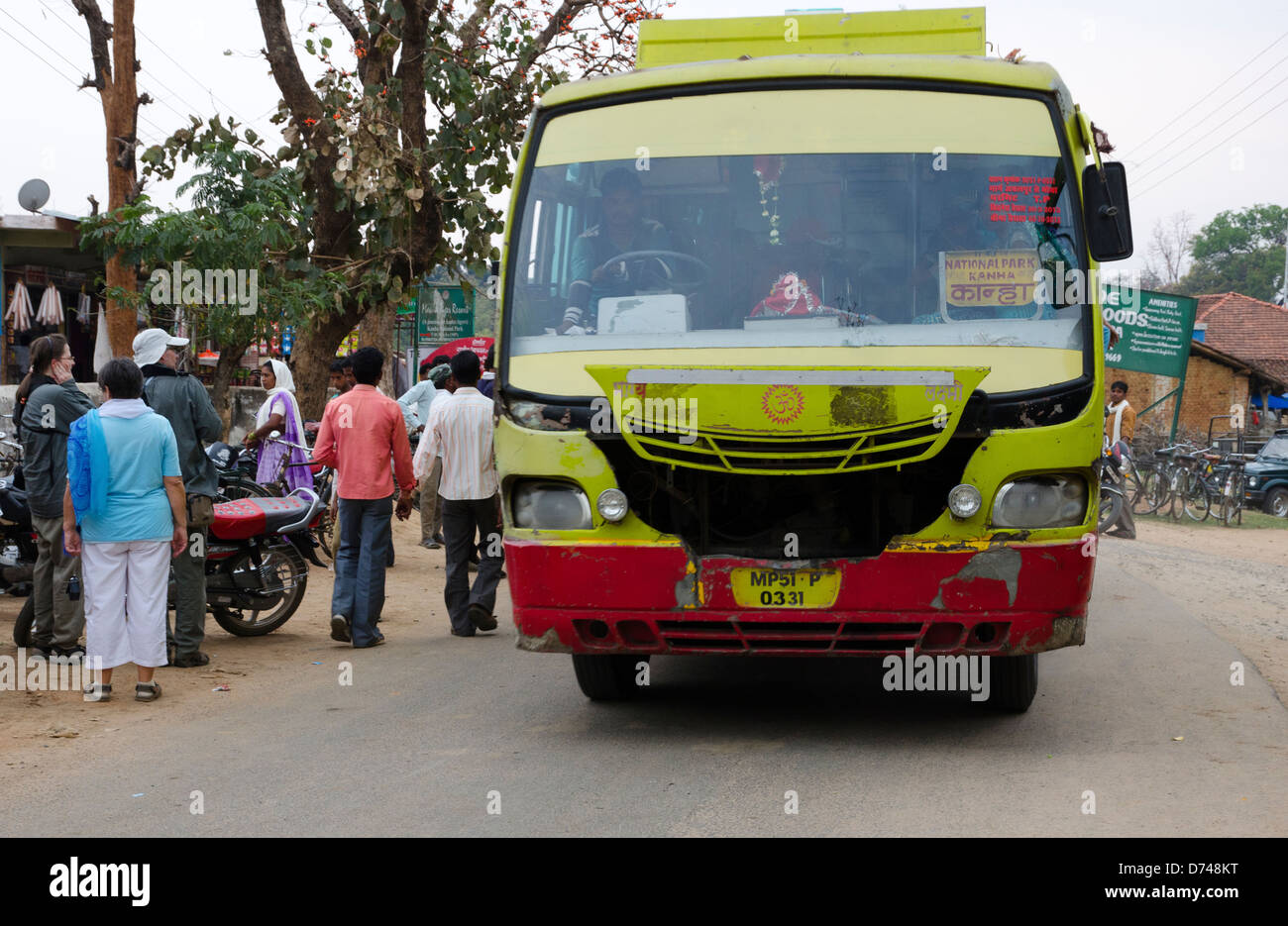 local bus service,mocha,market,madhya pradesh,india Stock Photo