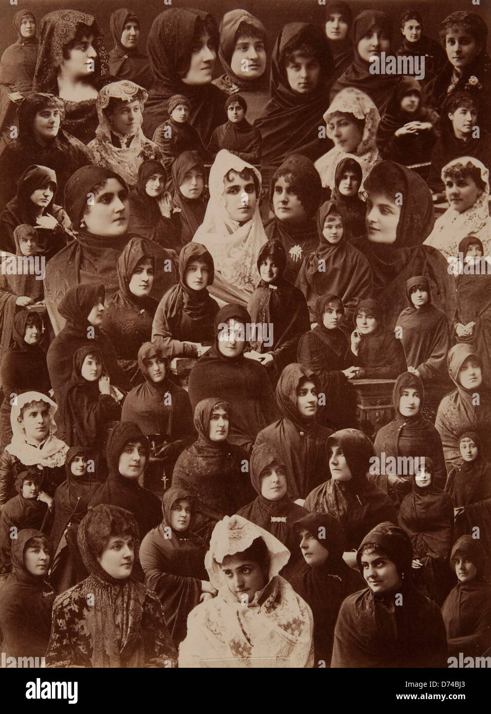 Photomontage of Women's Faces Stock Photo