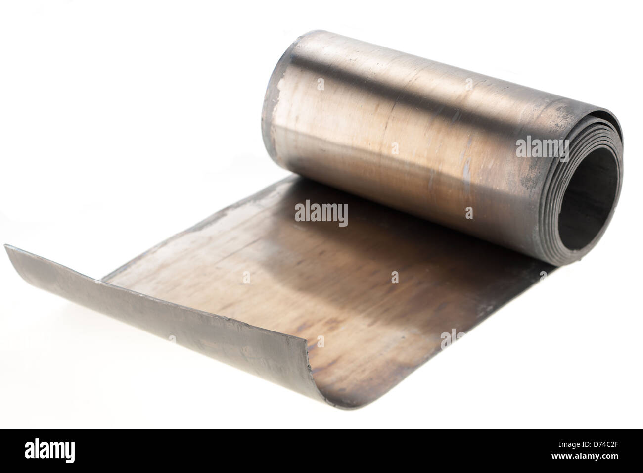 Half a roll of CODE 4 milled lead 240mm wide Stock Photo