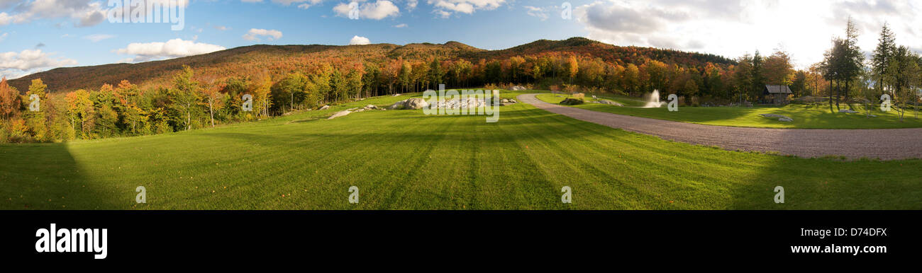 Fall Foliage Landscape Stowe Vermont USA Stock Photo Alamy   Fall Foliage Landscape Stowe Vermont Usa D74DFX 