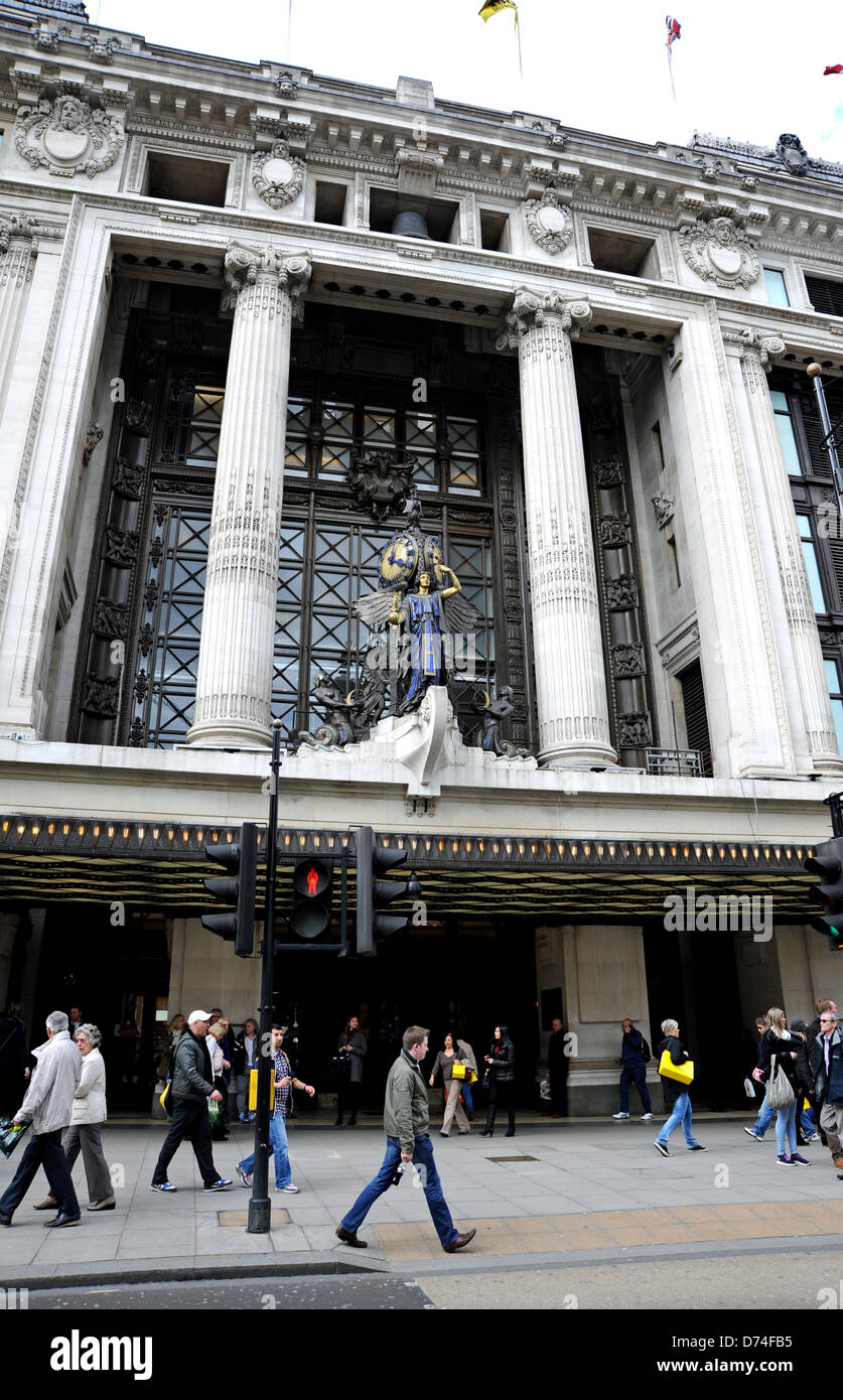 Selfridge and Co department store in Oxford Street London W1 UK Stock