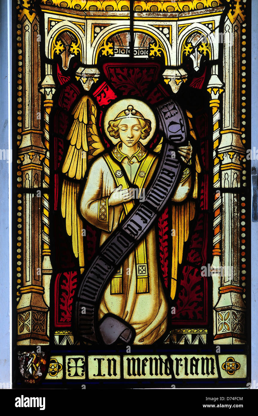 A stained glass window in a church Stock Photo - Alamy