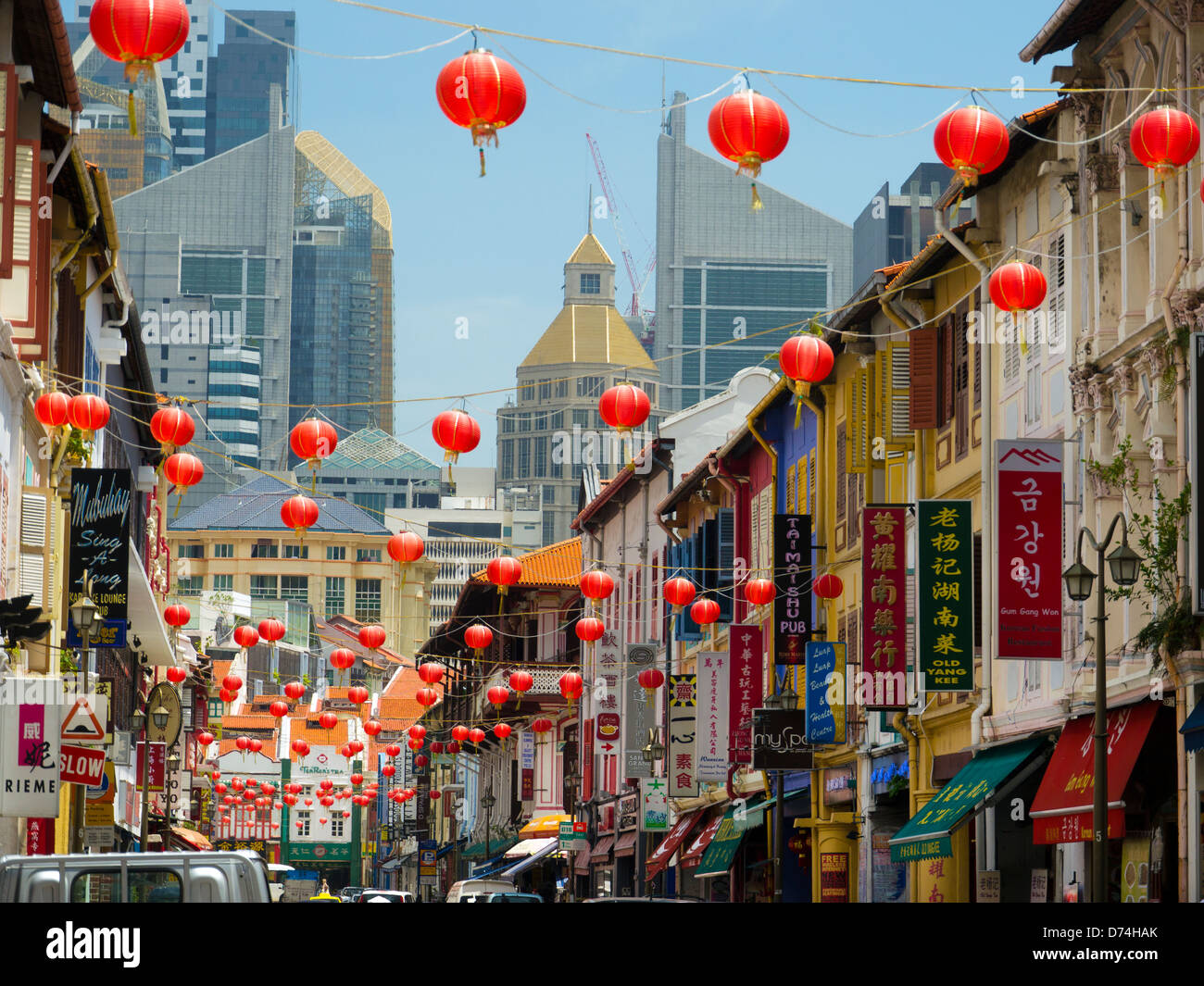 Chinese Lanterns, China Town, Singapore, Asia Stock Photo