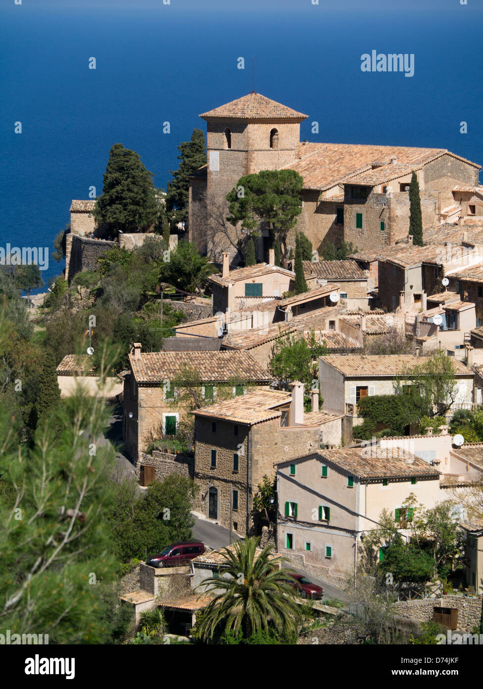 Hilltop Village of Deia, Mallorca, Spain Stock Photo