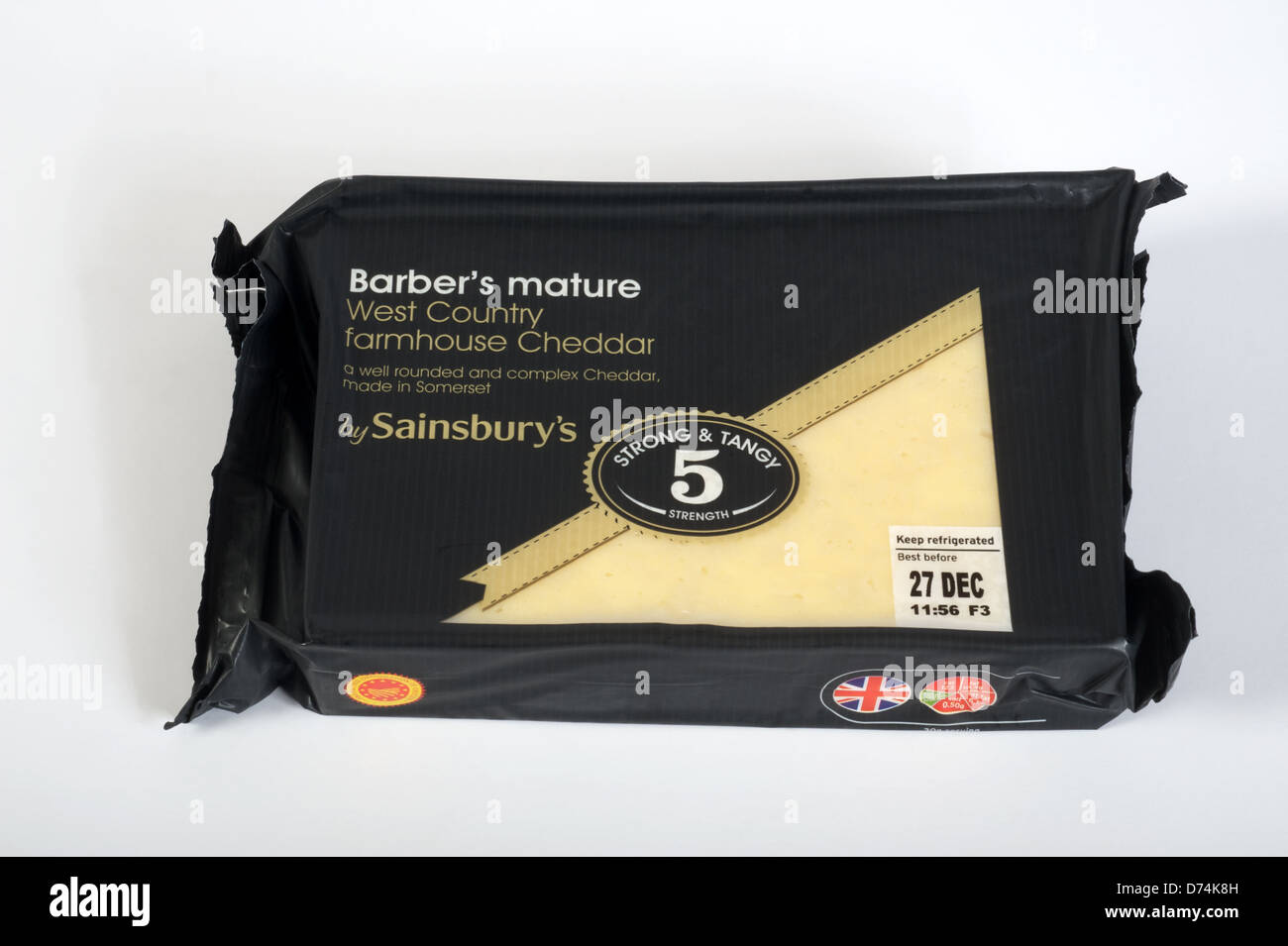 Barber's mature West Country farmhouse Cheddar cheese Stock Photo