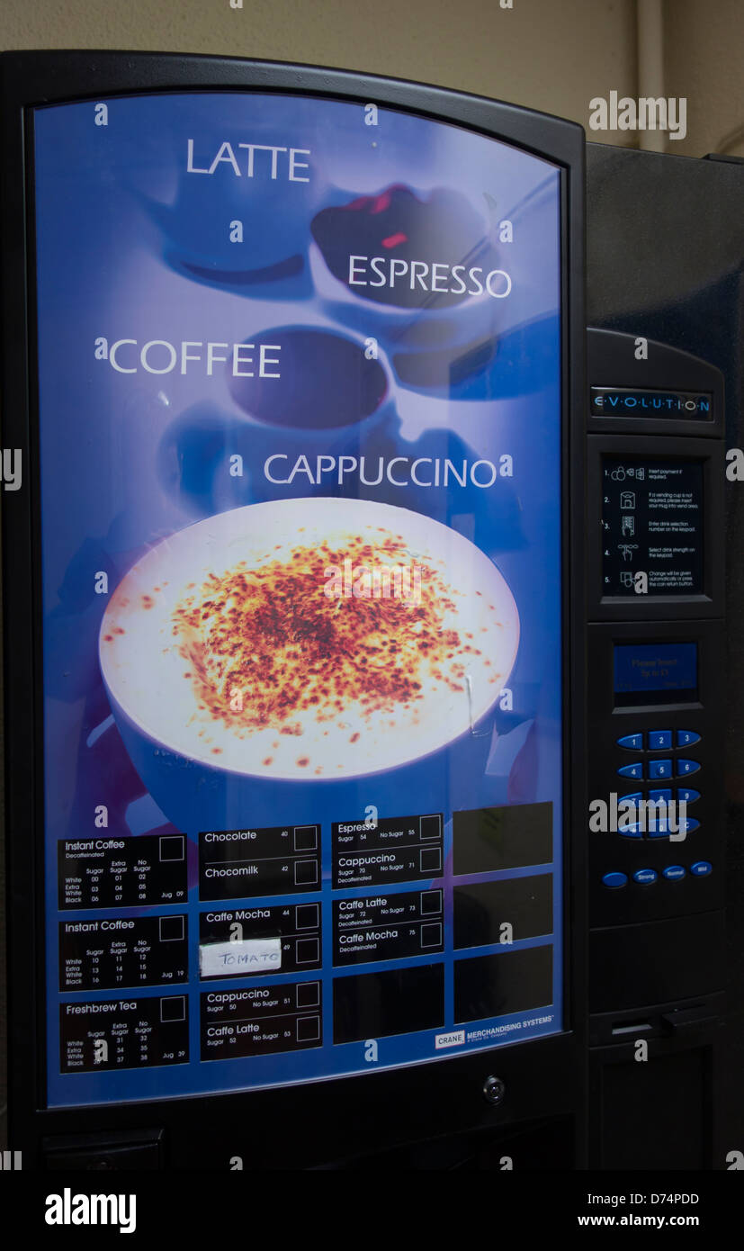 Hot drinks vending machine Stock Photo Alamy
