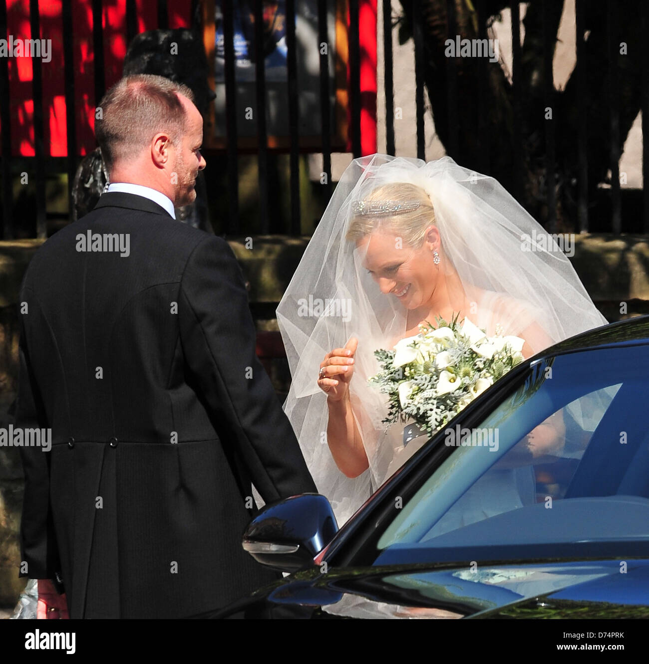 Zara Phillips The wedding of Zara Phillips and Mike Tindall at Canongate  Kirk Edinburgh, Scotland - 30.07.11 Stock Photo - Alamy