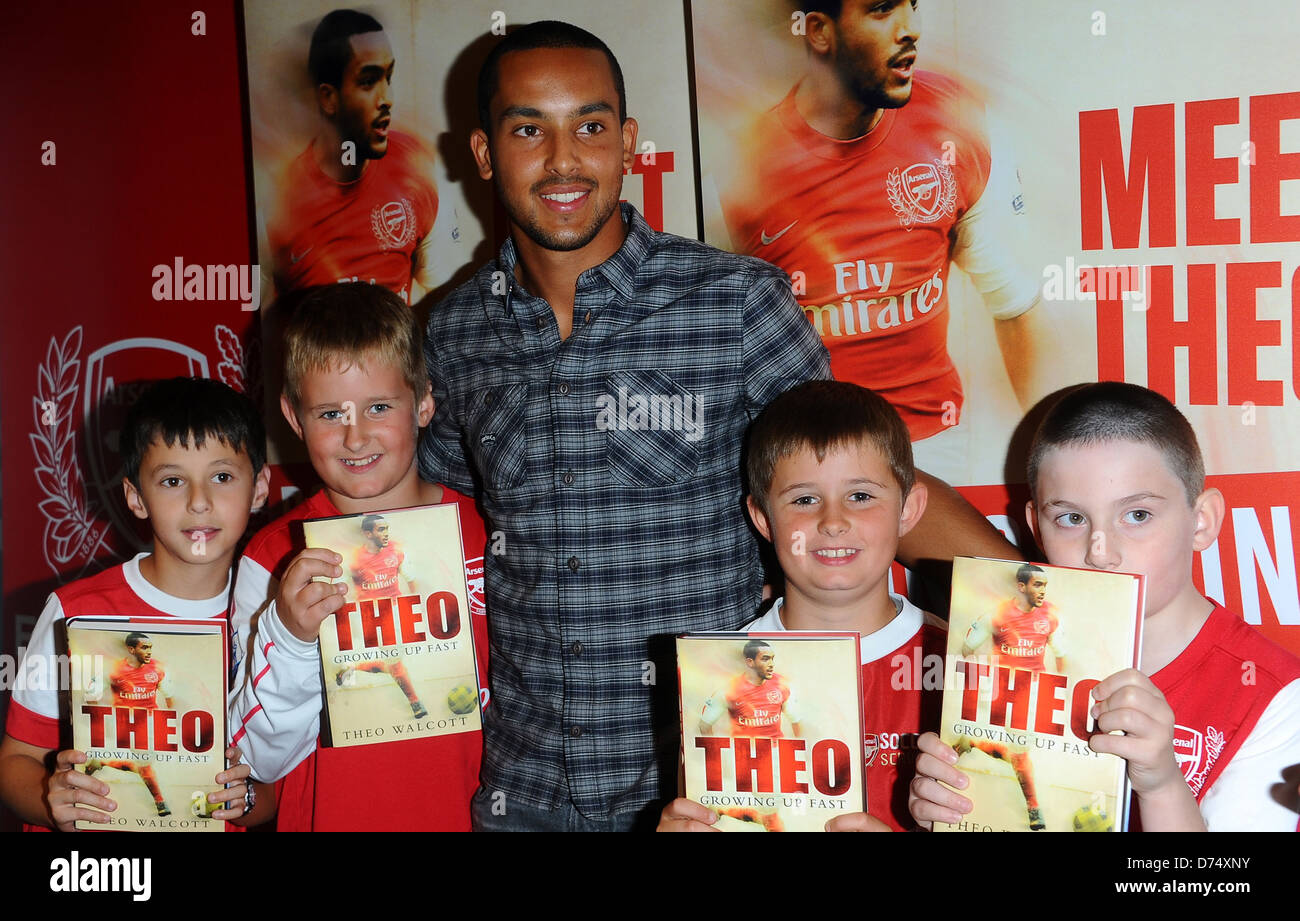 Theo Walcott attends a book signing for his autobiography 'Theo
