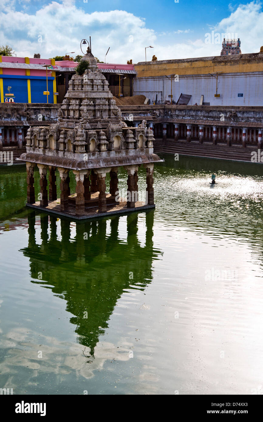 The tank at the Kamakshi Amman Temple, Kanchipuram, Tamil Nadu, India