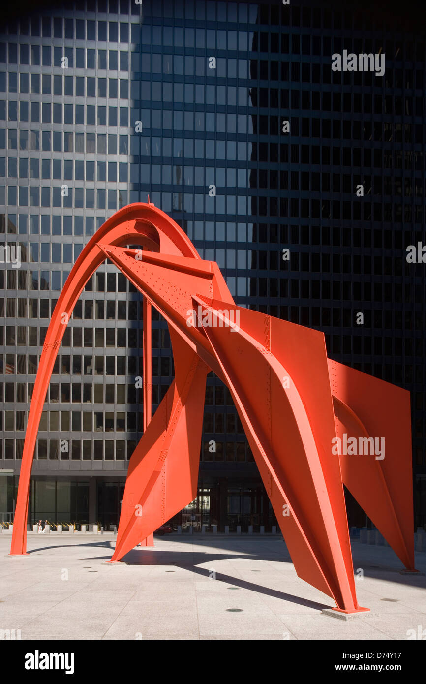 FLAMINGO STAYBILE SCULPTURE (©ALEXANDER CALDER 1974) FEDERAL PLAZA ...