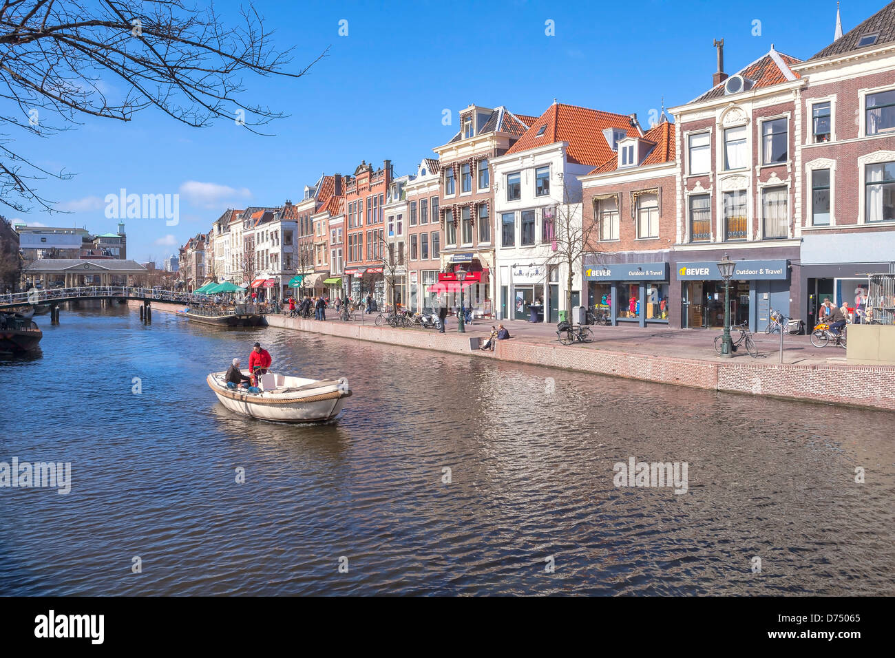 University town Leiden in South Holland, Netherlands Stock Photo