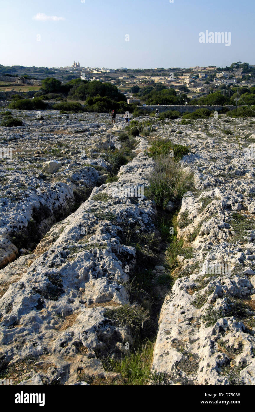 Cart ruts in malta hi-res stock photography and images - Alamy