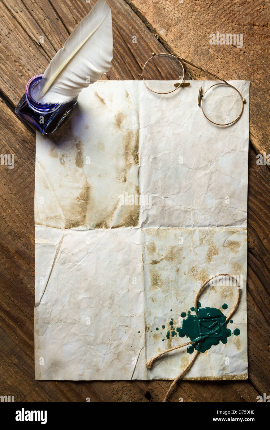 Blue green ink stamp hi-res stock photography and images - Alamy