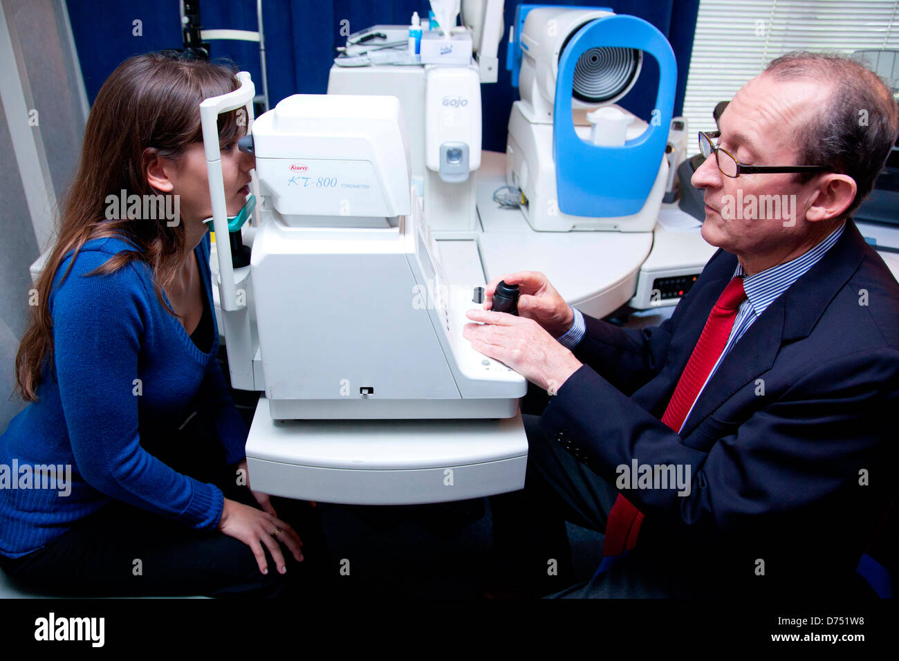Detection and treatment of keratoconus. Analyses of the anterior segment of the eye in 3D Stock Photo