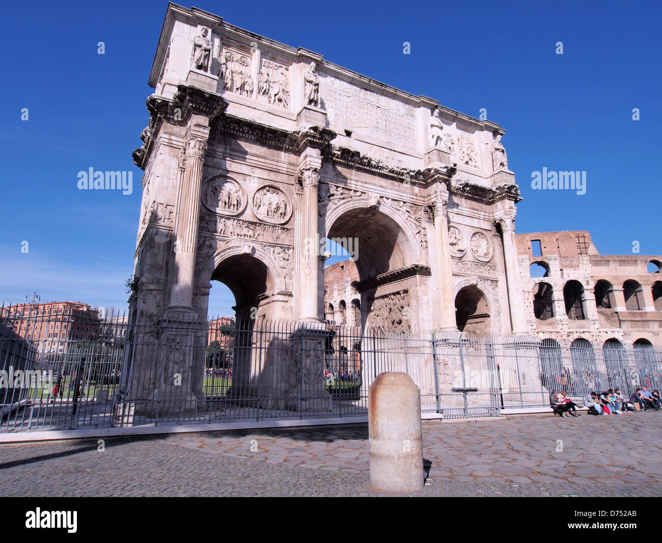 Roma Arco di Costantino Italy by  andrea quercioli Stock Photo