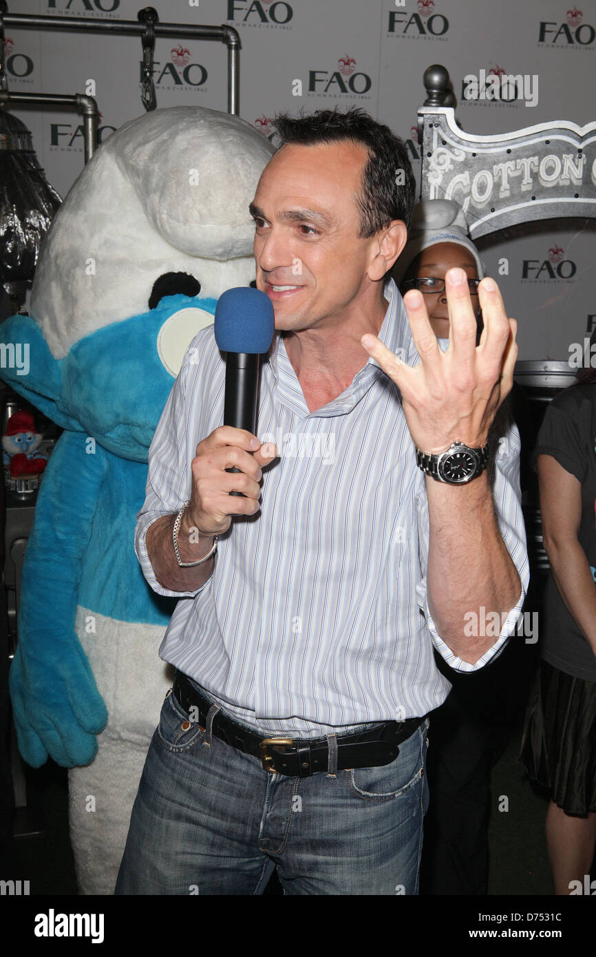 Hank Azaria from 'The Smurfs' unveils the Smurfalator at FAO Schwarz New York City, USA - 26.07.11 Stock Photo