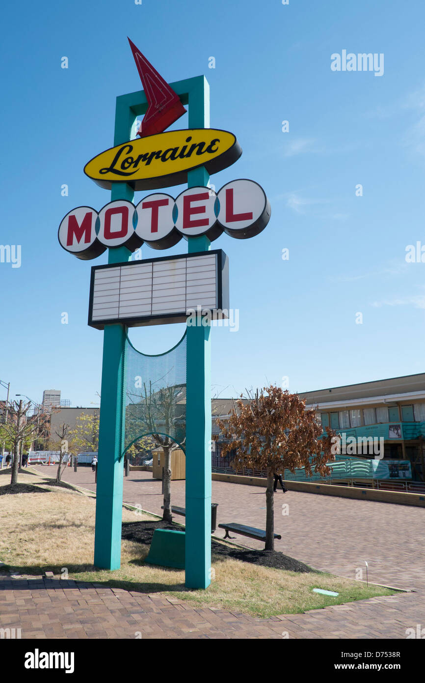 The Lorraine Motel, Memphis, USA where Dr Martin Luther King was killed. Stock Photo