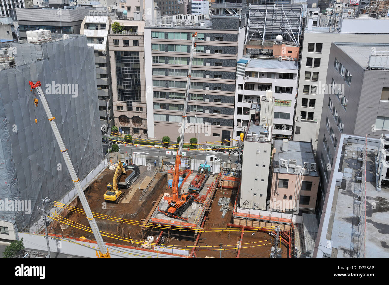 concentrationbuilding construction Shinjuku Tokyo Japan Stock Photo