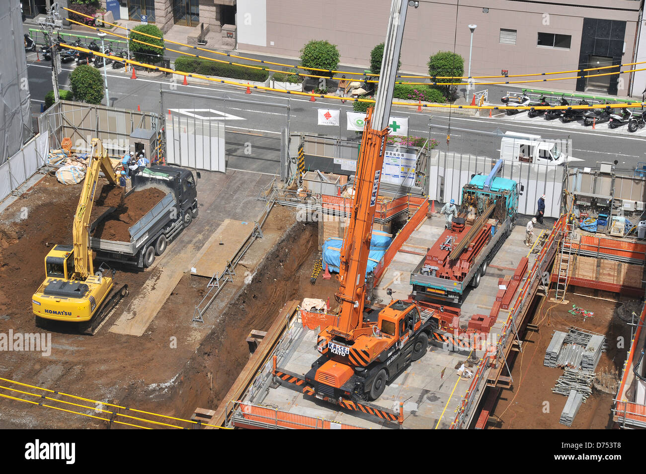 building construction Shinjuku Tokyo Japan Stock Photo