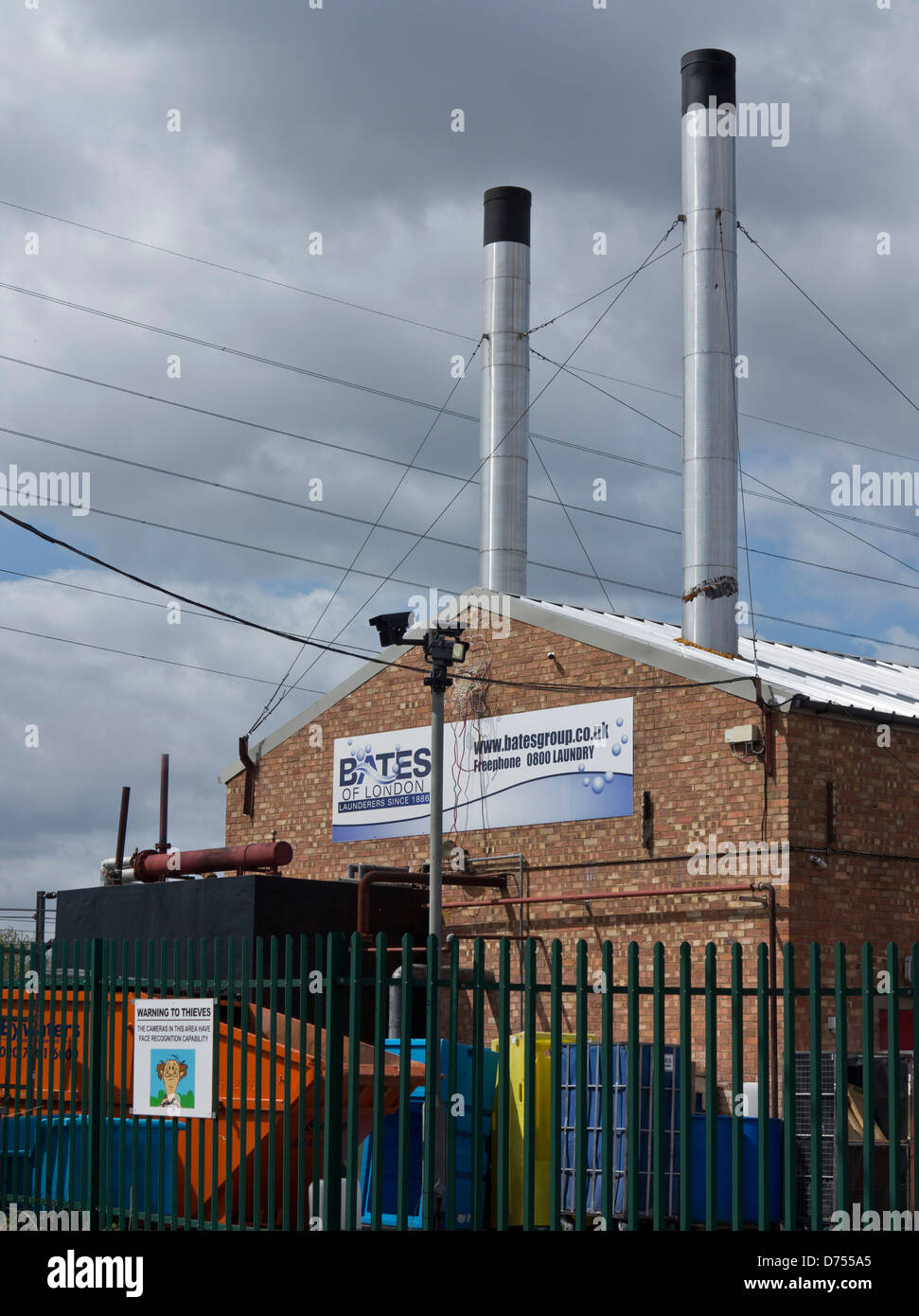 Bates laundry service in Walthamstow, east London, UK. The company has