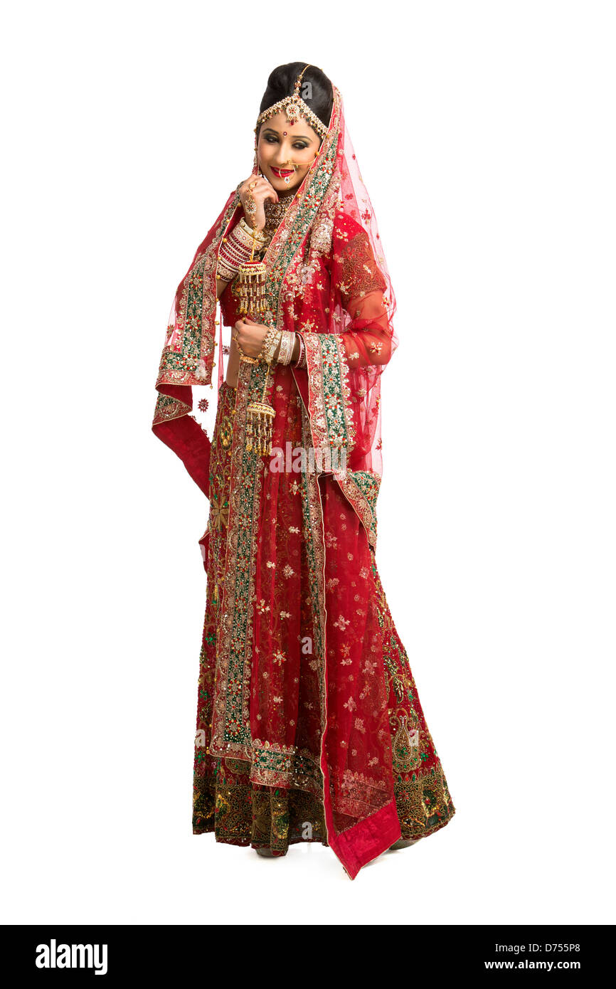 Indian bride in traditional wedding dress Stock Photo - Alamy