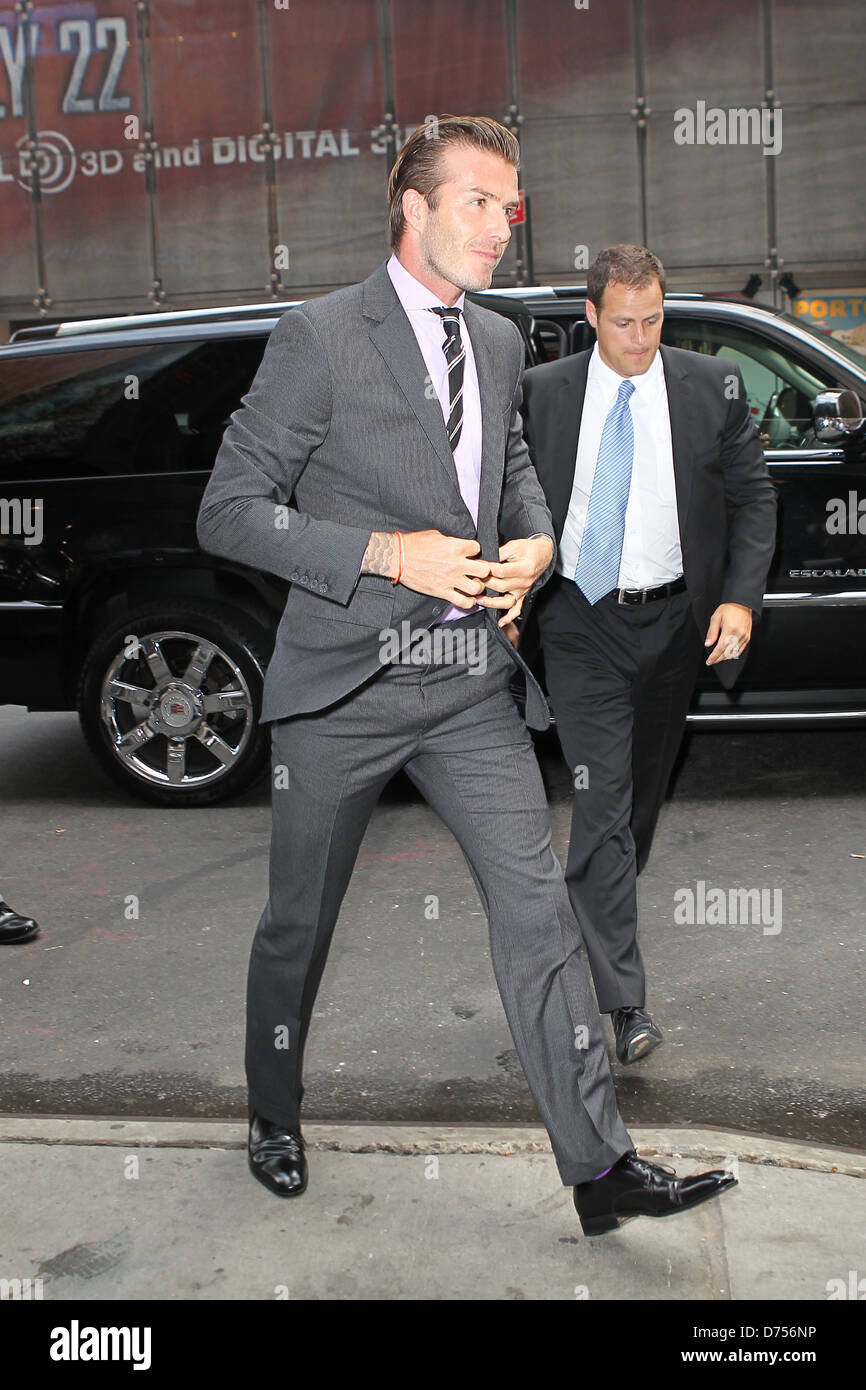 David Beckham outside ABC studios for 'Good Morning America' New York ...