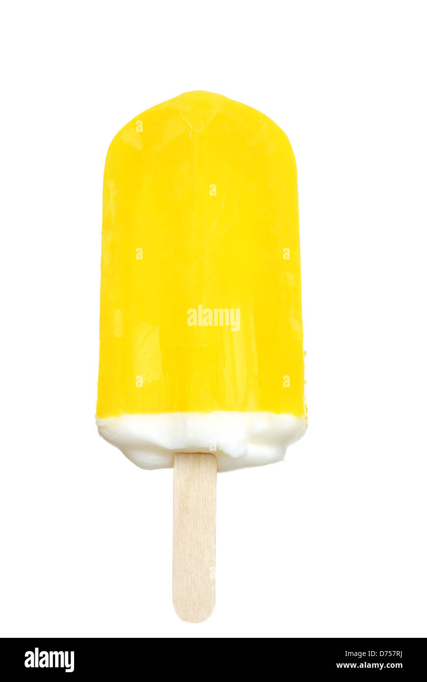 Lemon creamsicle popsicle Stock Photo