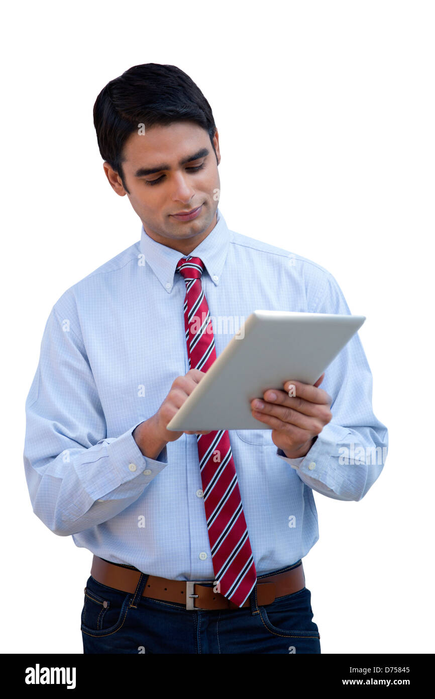 Businessman using a digital tablet Stock Photo - Alamy