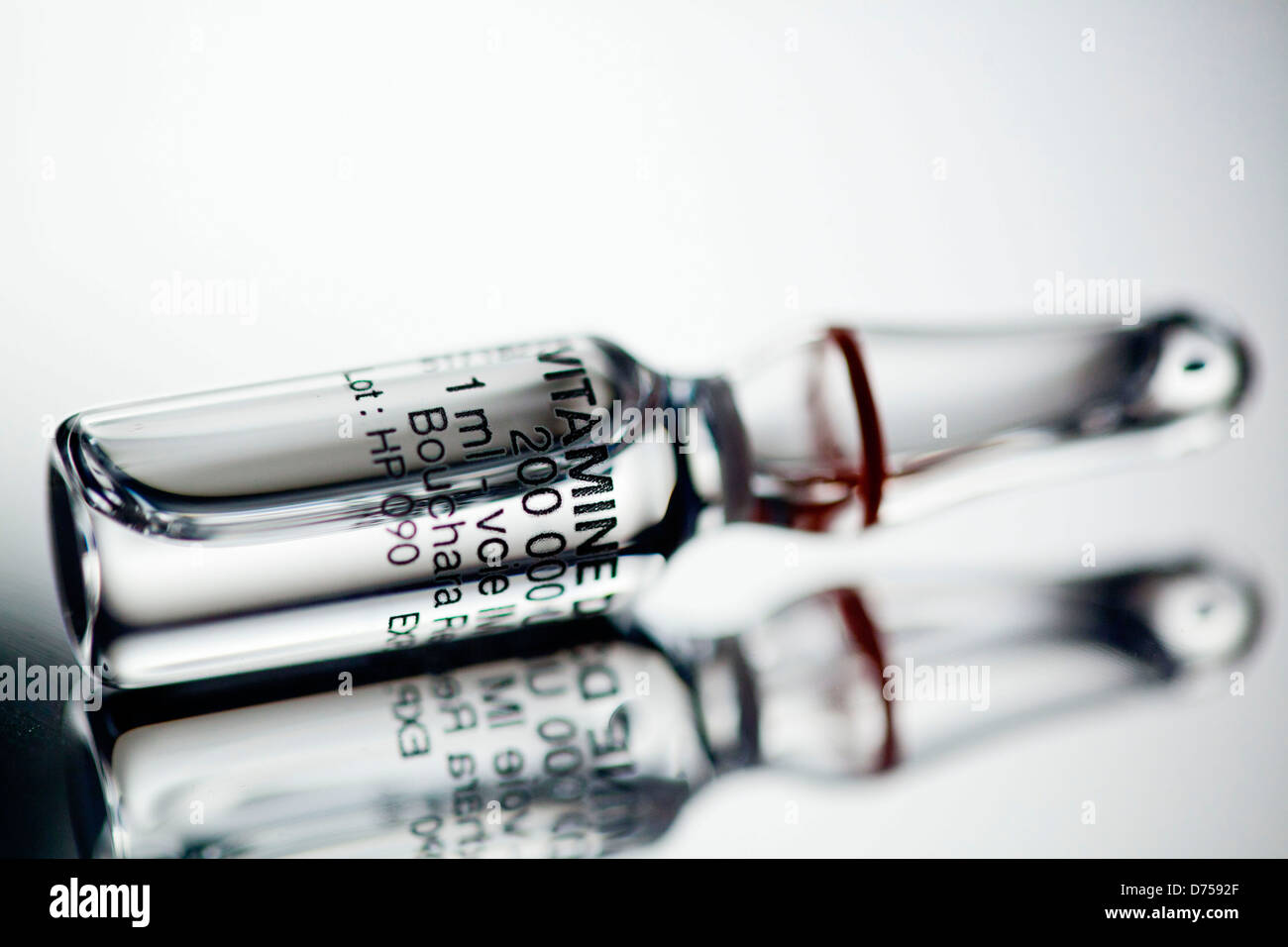 Glass ampoules of vitamin D Stock Photo Alamy