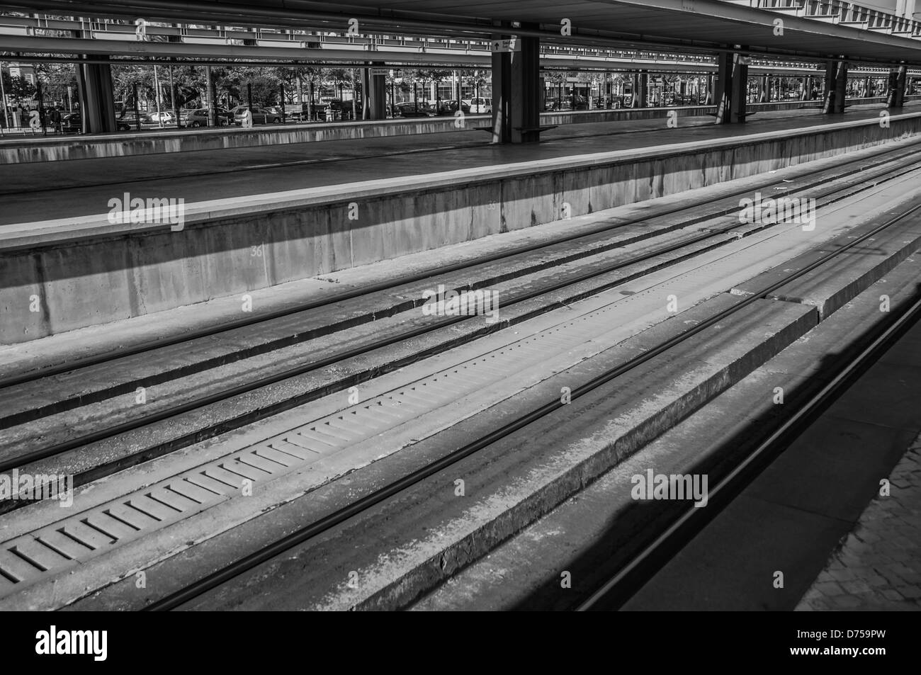 Train tracks Stock Photo