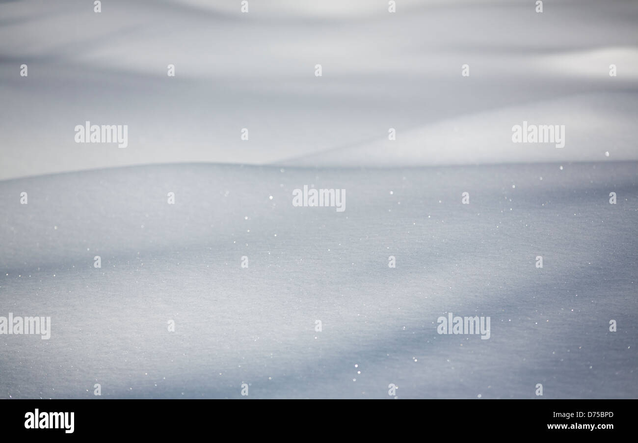 Soft contoured snowbanks at Winter , Finland Stock Photo