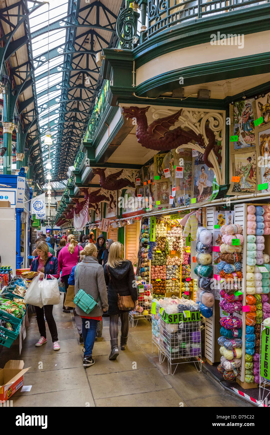 Kirkgate Market, Leeds, West Yorkshire, UK Stock Photo