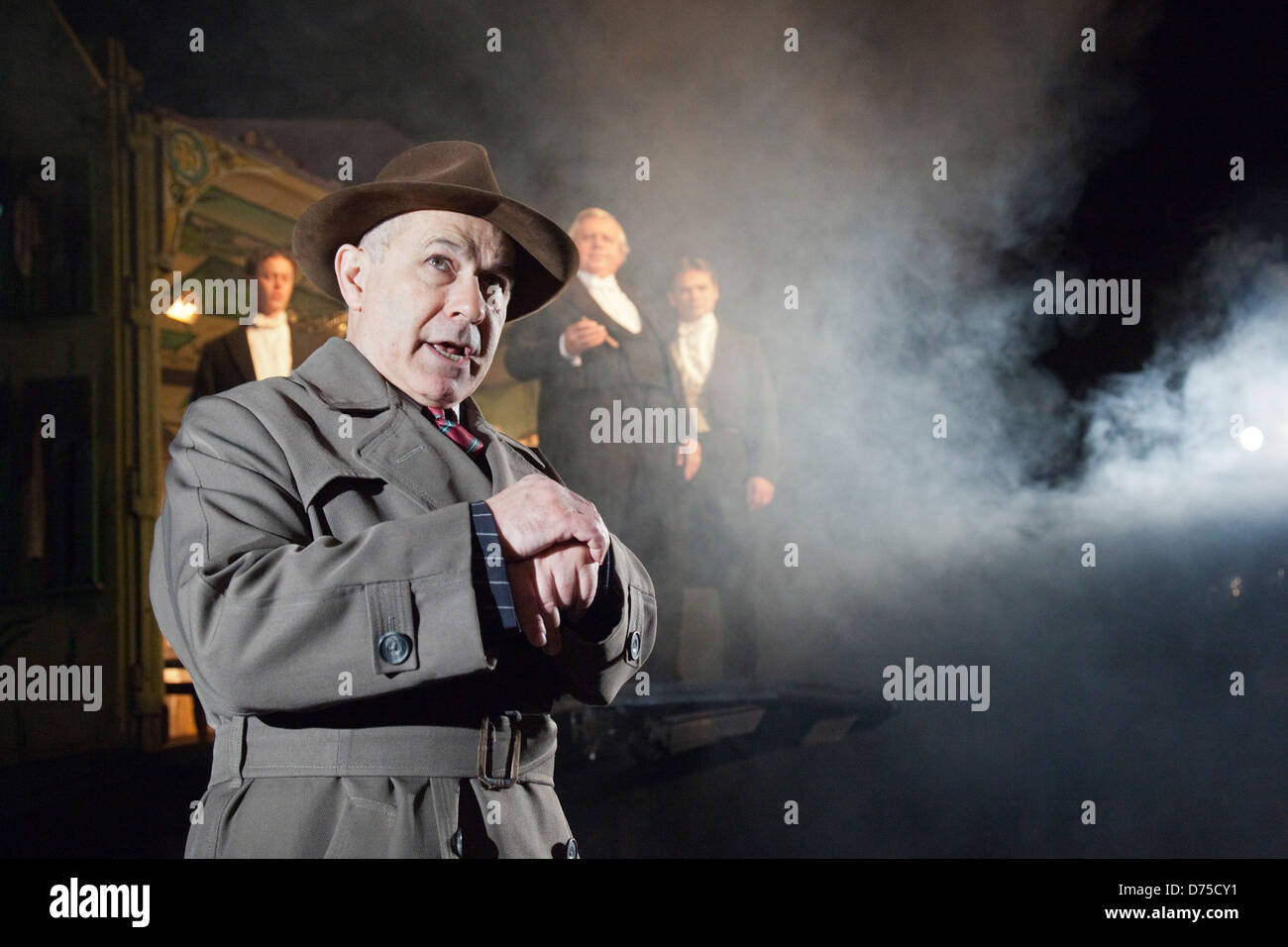 An Inspector Calls - Stage Play at the Novello Theatre directed by Stephen Daldry. Nicholas Woodeson as the Inspector. Stock Photo