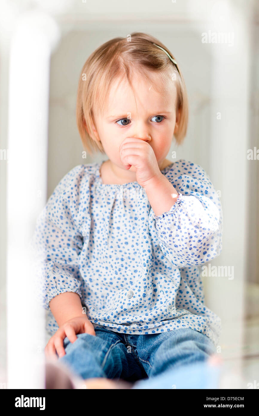 24 month old baby girl in her room Stock Photo - Alamy