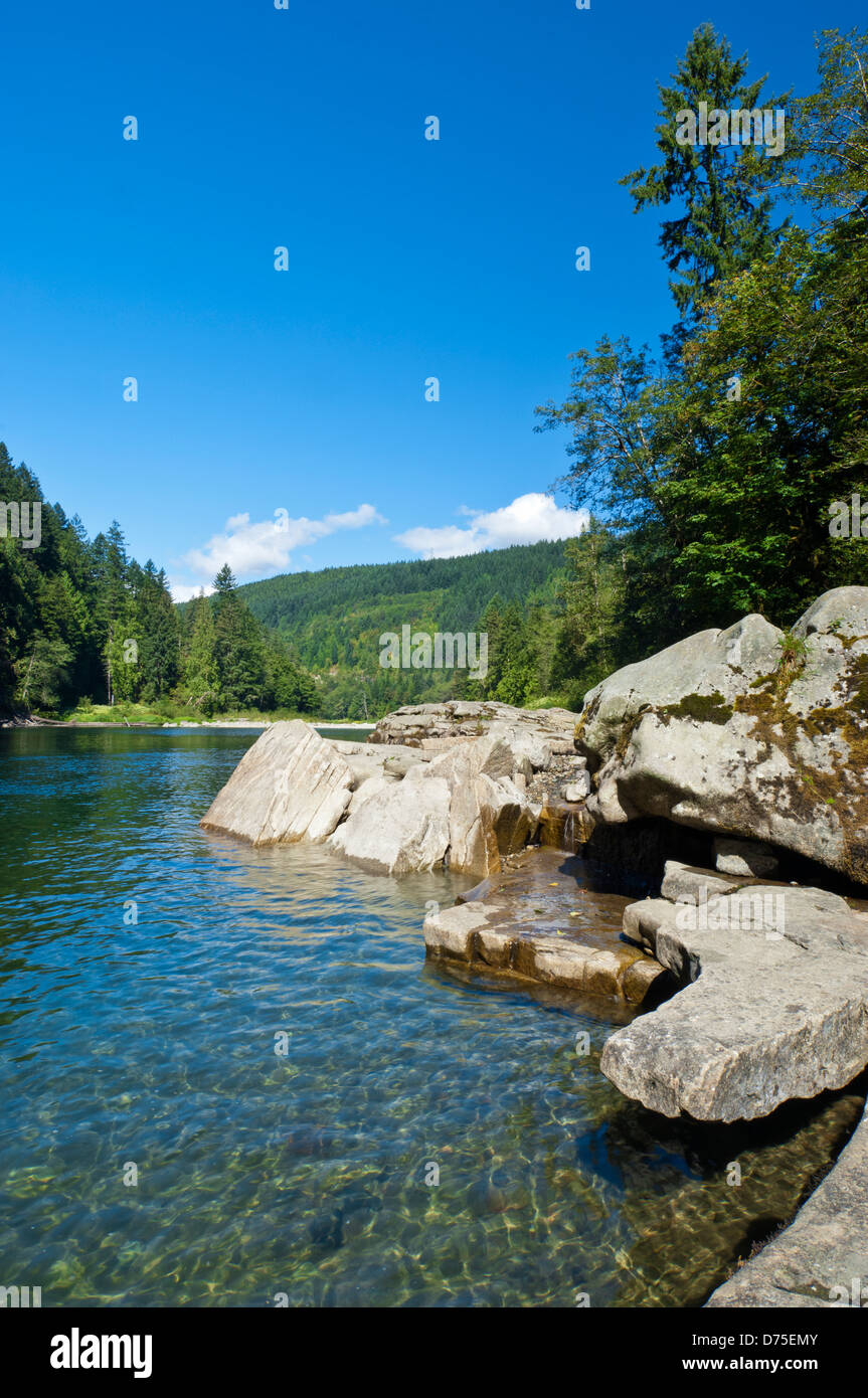 South Fork Skykomish River, Mount Baker-Snoqualmie National Forest, Washington, USA Stock Photo