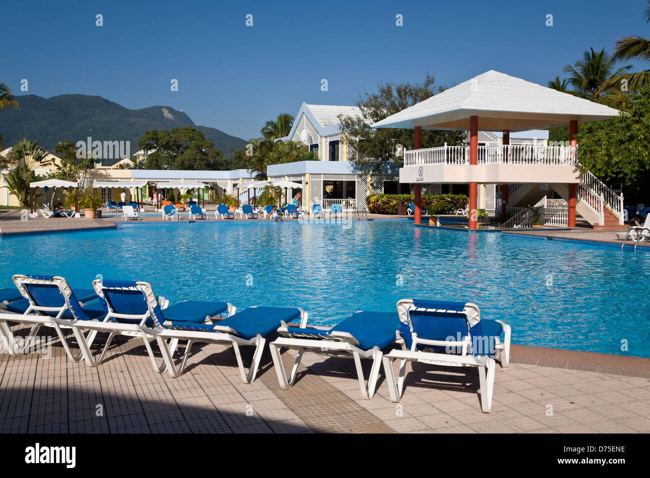 Puerto Plata, Dominican Republic, pool and poolside of a hotel resort Stock  Photo - Alamy