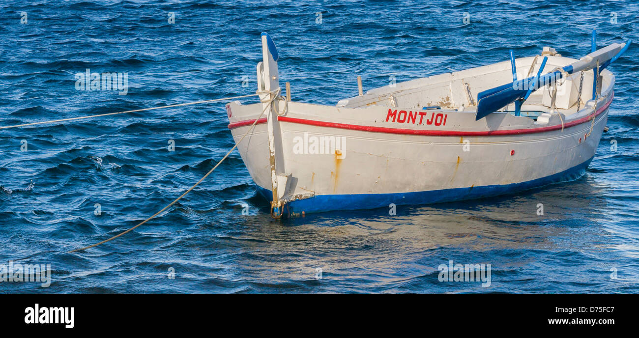 Small wood boat from Cadaques, Girona , Spain Stock Photo