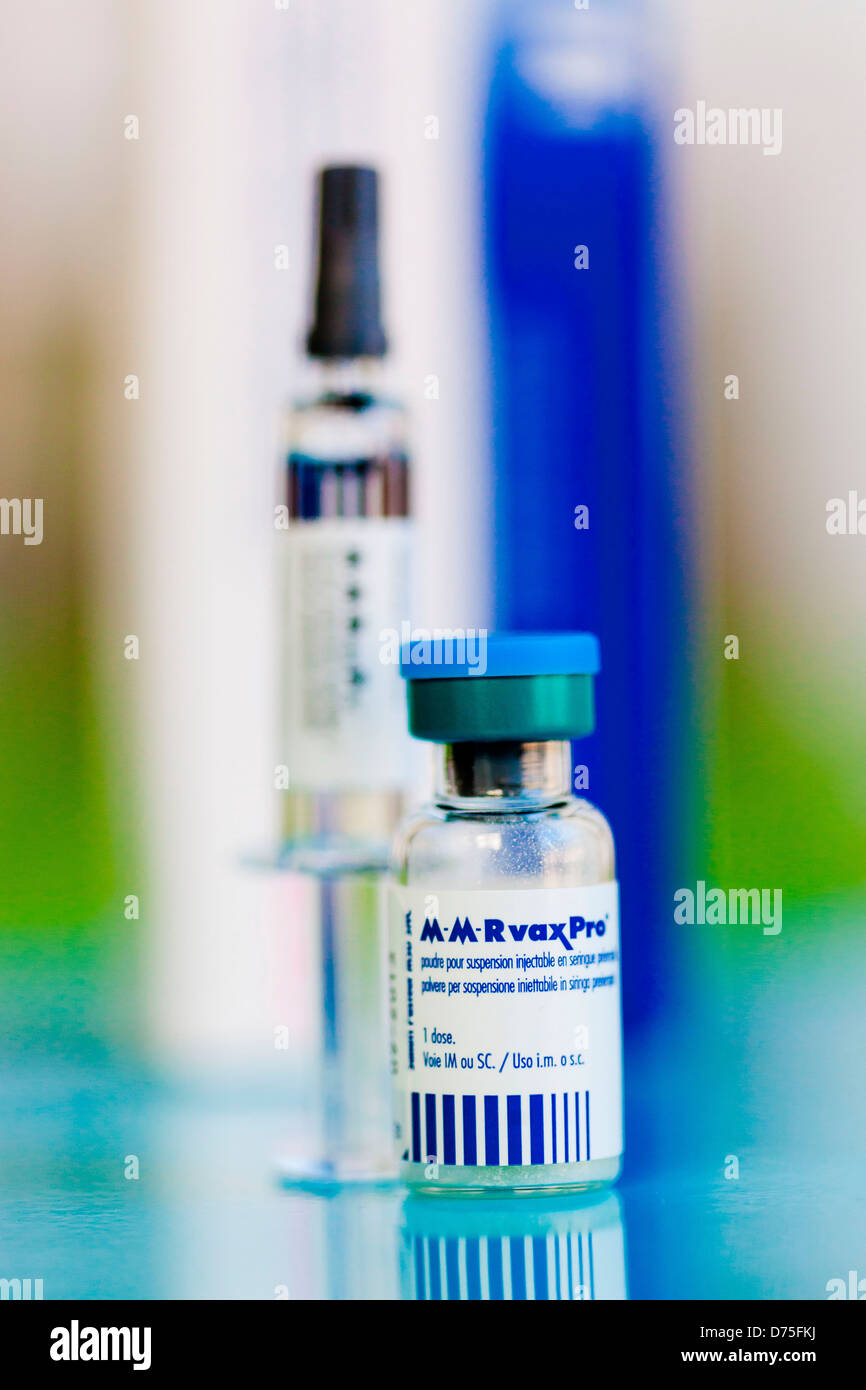 Vaccin ROR (Rougeole, Oreillons, Rubéole). Stock Photo