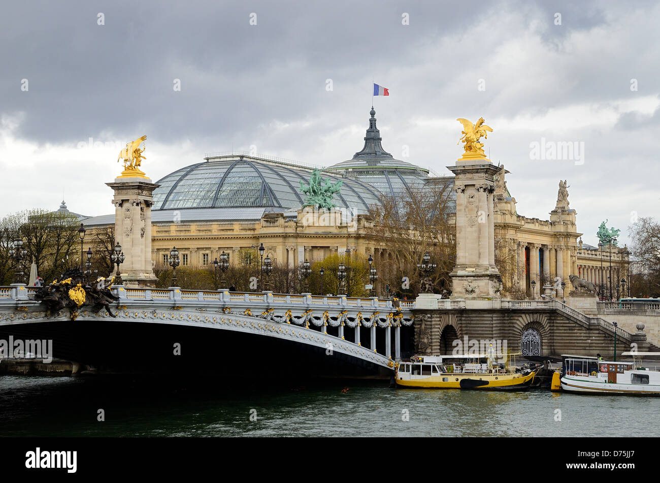 The Grand Palais and Pont de Alexandra third Paris France Stock Photo