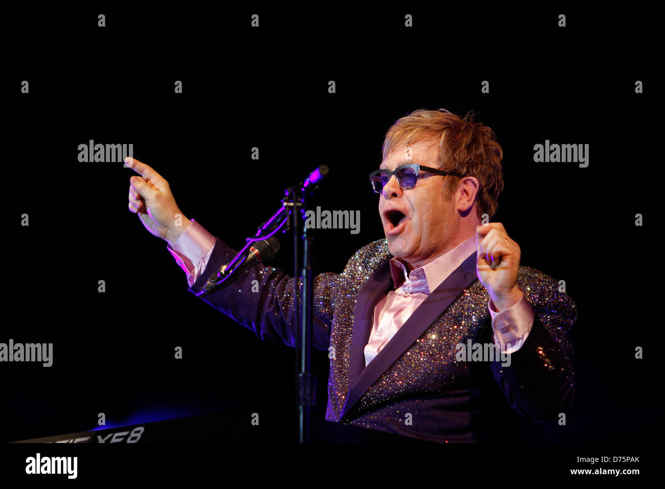 English Musician Sir Elton John Performs During A Live Event In The english-musician-sir-elton-john-performs-during-a-live-event-in-the