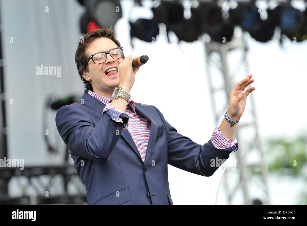 Mayer Hawthorne & The County on Day Two at Lollapalooza Chicago, Illinois - 06.08.11 Stock Photo
