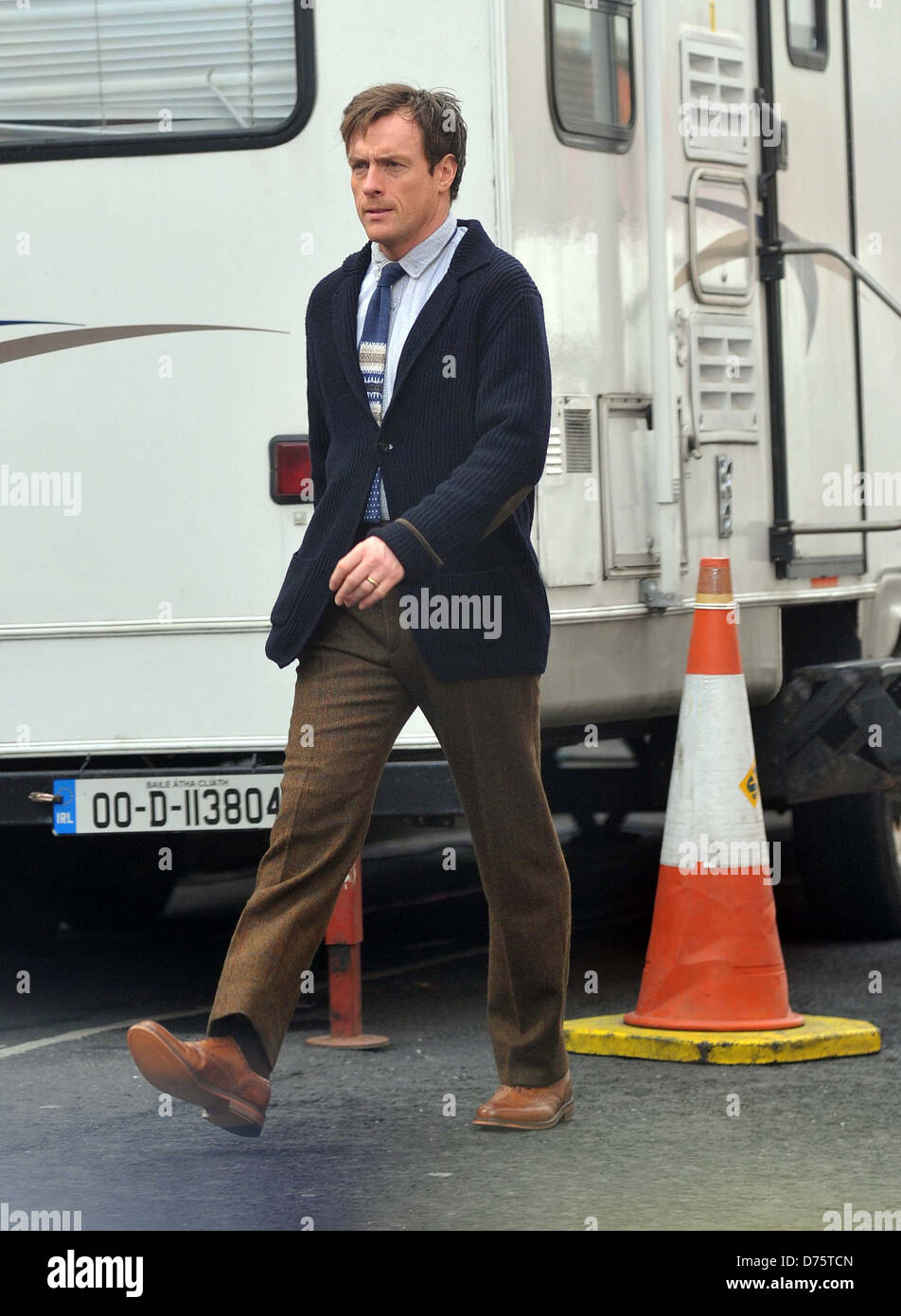 Toby Stephens Filming of the second series of Detective comedy