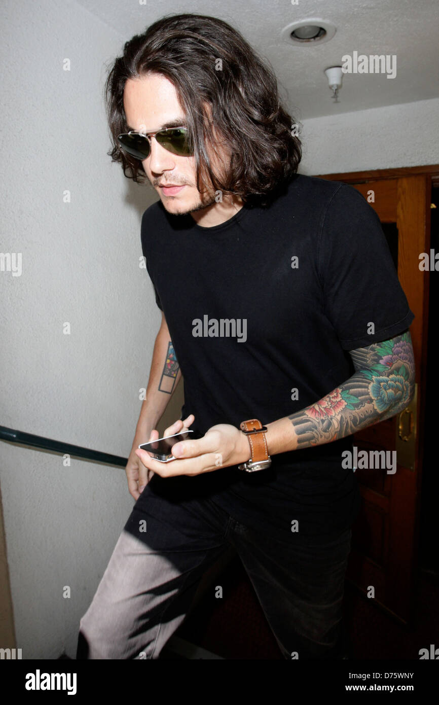 John Mayer Leaving A Medical Centre In Beverly Hills Sporting Long