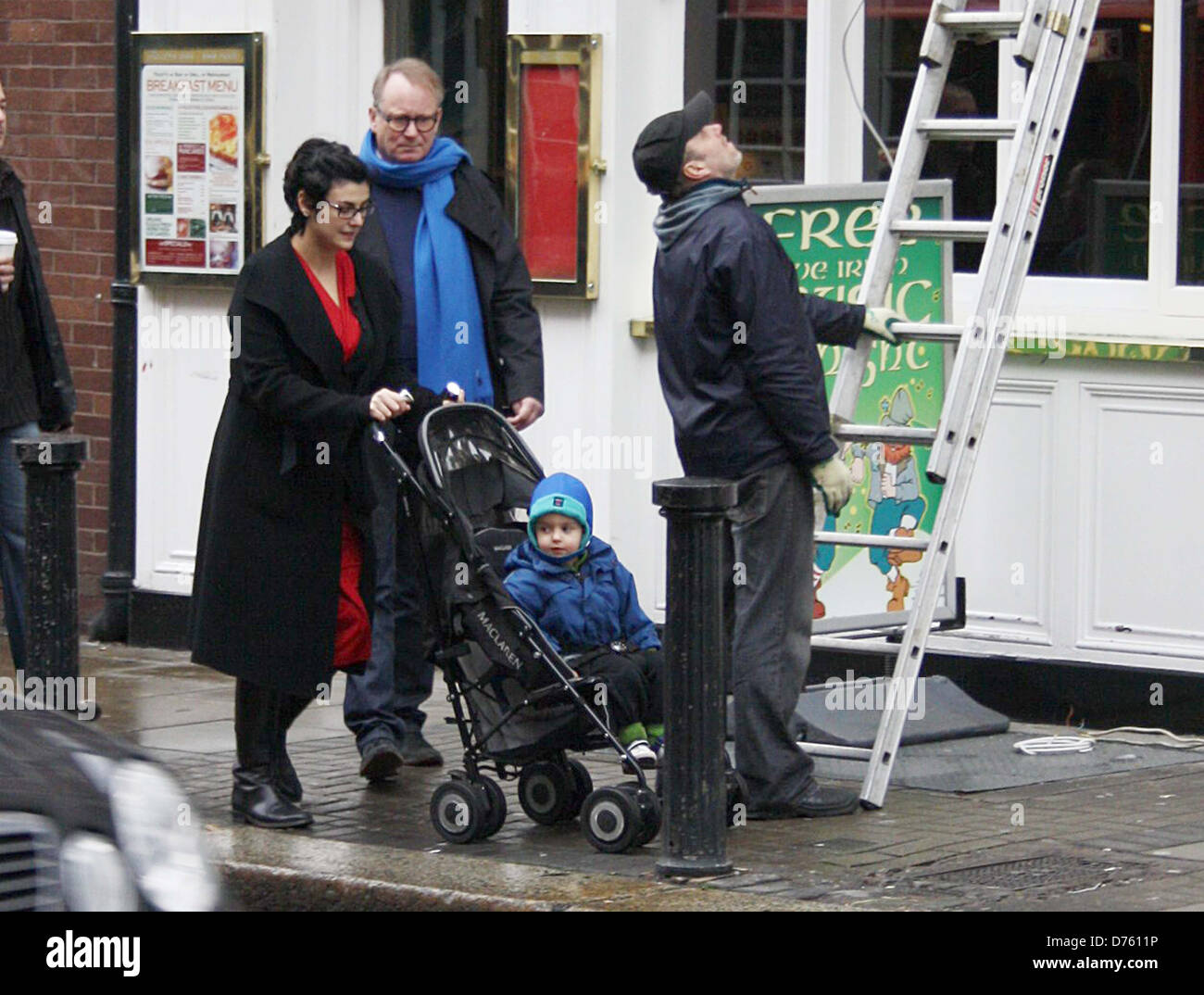Swedish actor Stellan Skarsgard and wife Megan Everett seen out and ...