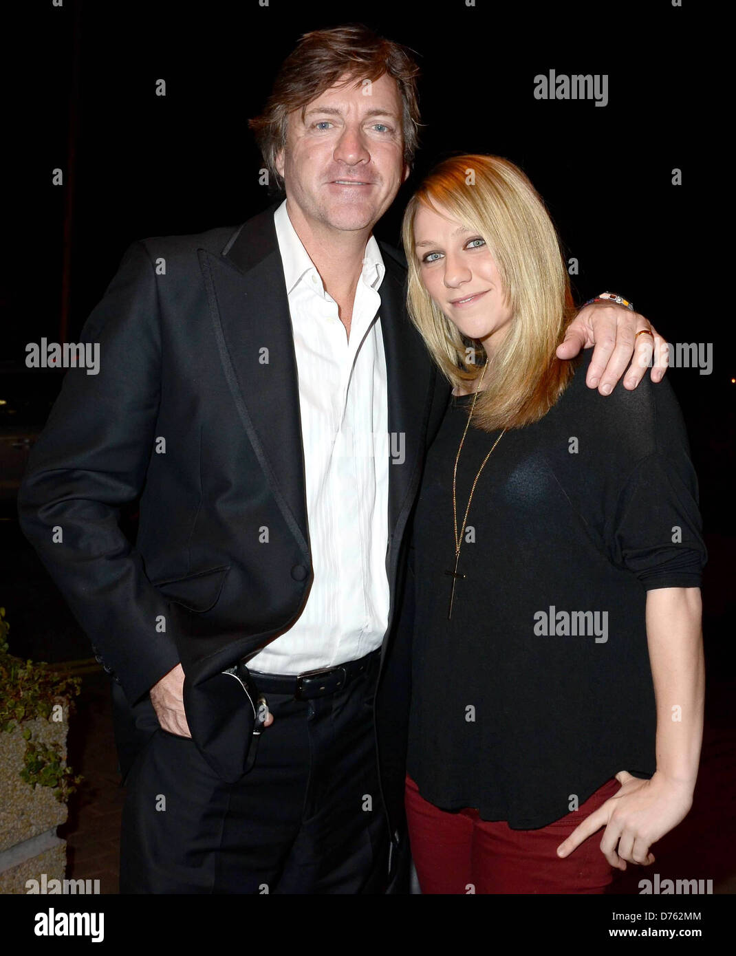 richard madeley and his daughter chloe madeley celebrities outside the rte studios for the late late show dublin ireland stock photo alamy