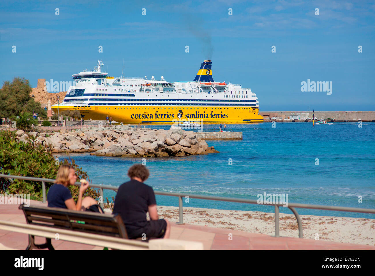 Cruise ferry from Corsica ferries Sardinia ferries ® company, in Corsica Stock Photo Alamy