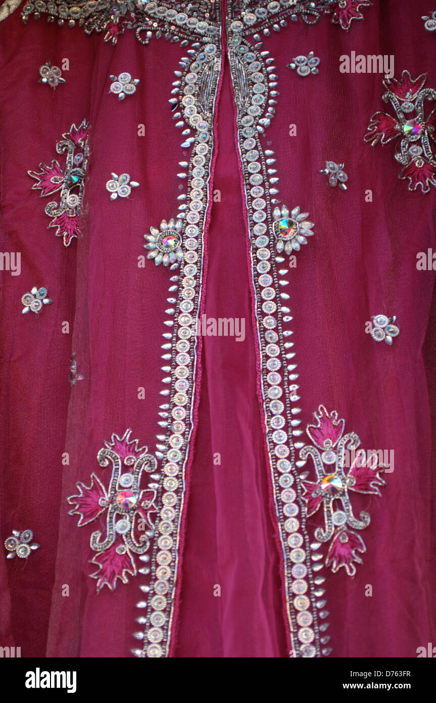 A traditional dress pattern in Nepal. Dress is for sale in Phokara, Nepal Stock Photo Alamy