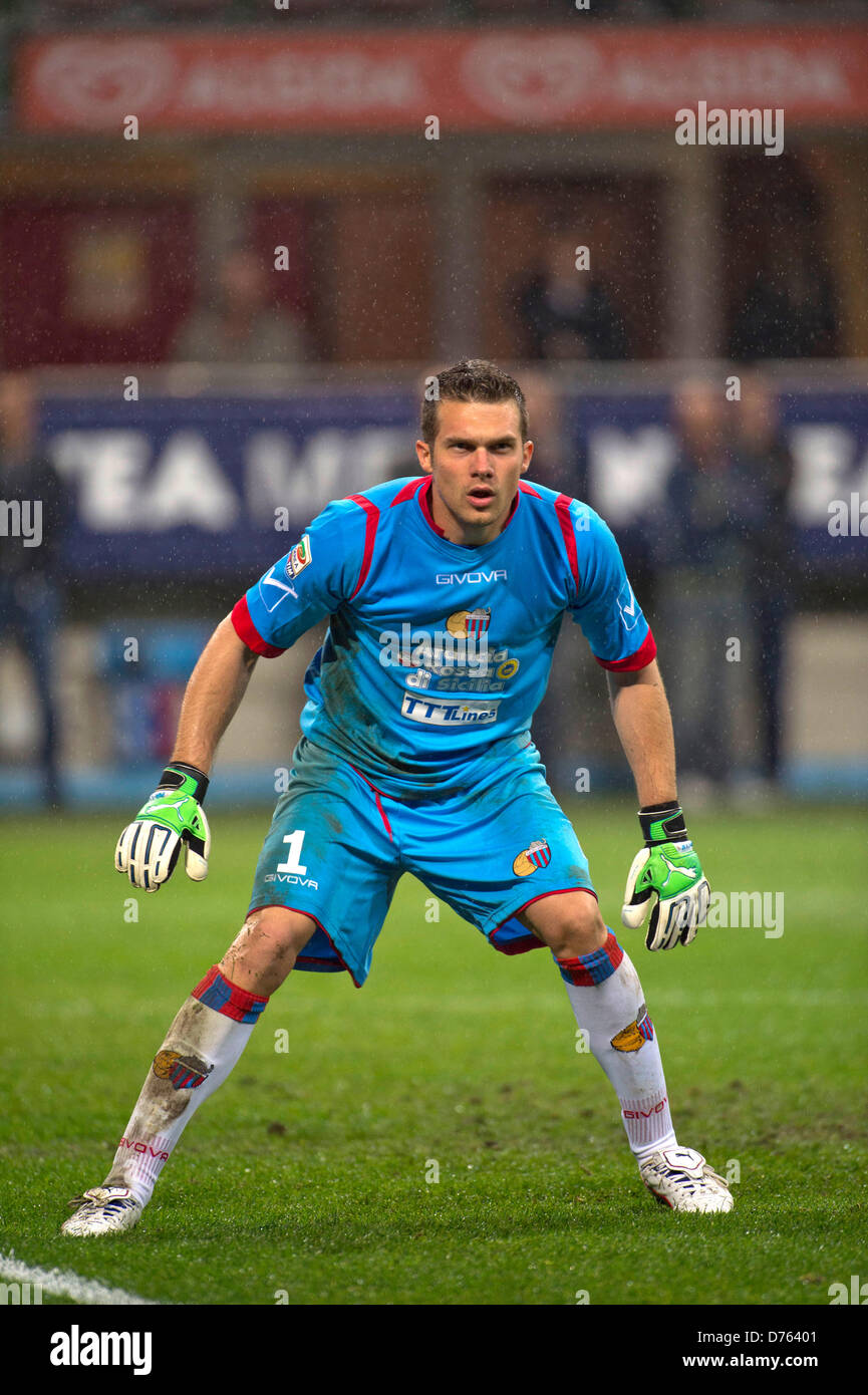 Alberto Frison (Catania), APRIL 28, 2013 Football / Soccer Italian