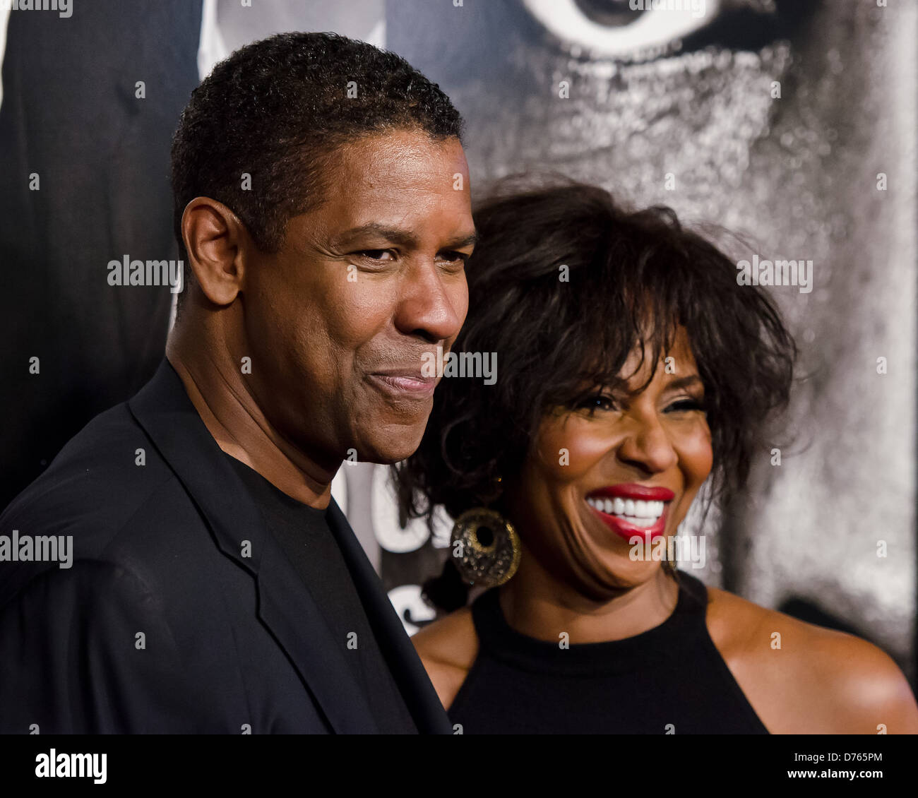 Denzel Washington and Pauletta Pearson New York Premiere of 'Safe House